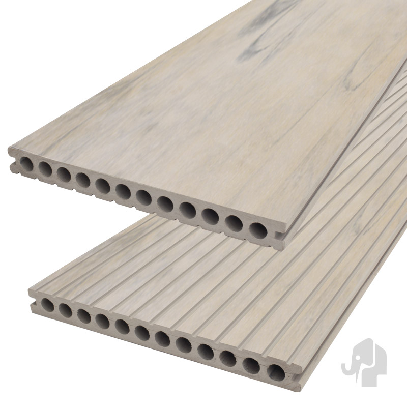 DuoWood Composiet Vlonderplank XWB Breed Riviera Vlak - Groeven 25x250mm